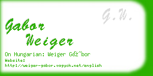 gabor weiger business card